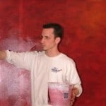 SNL Painting St Louis' Ron creating Faux Finish on wall