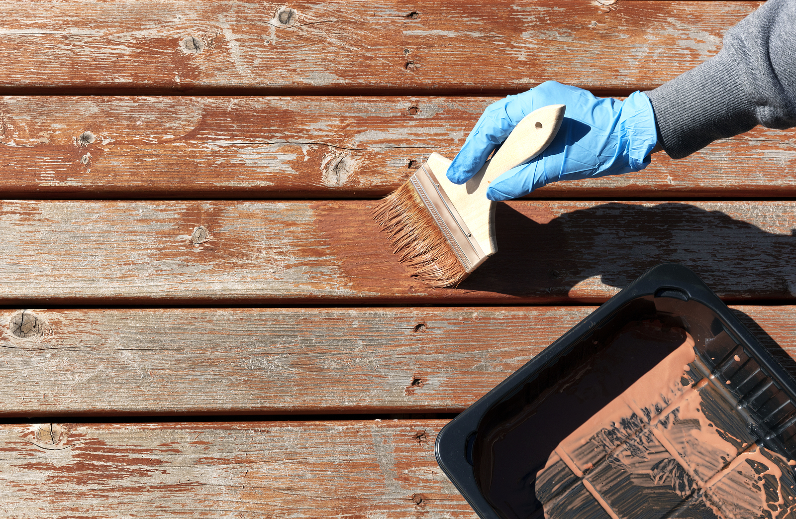 staining deck